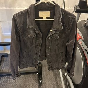 Washed Black Denim Jacket Anthropologie